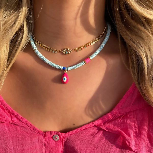 Sunny Eye Pembe Kolye