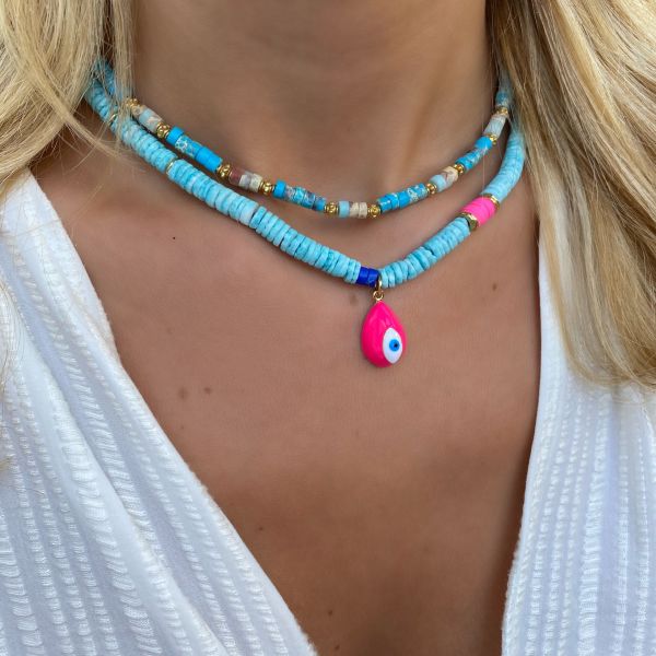 Sunny Eye Pembe Kolye