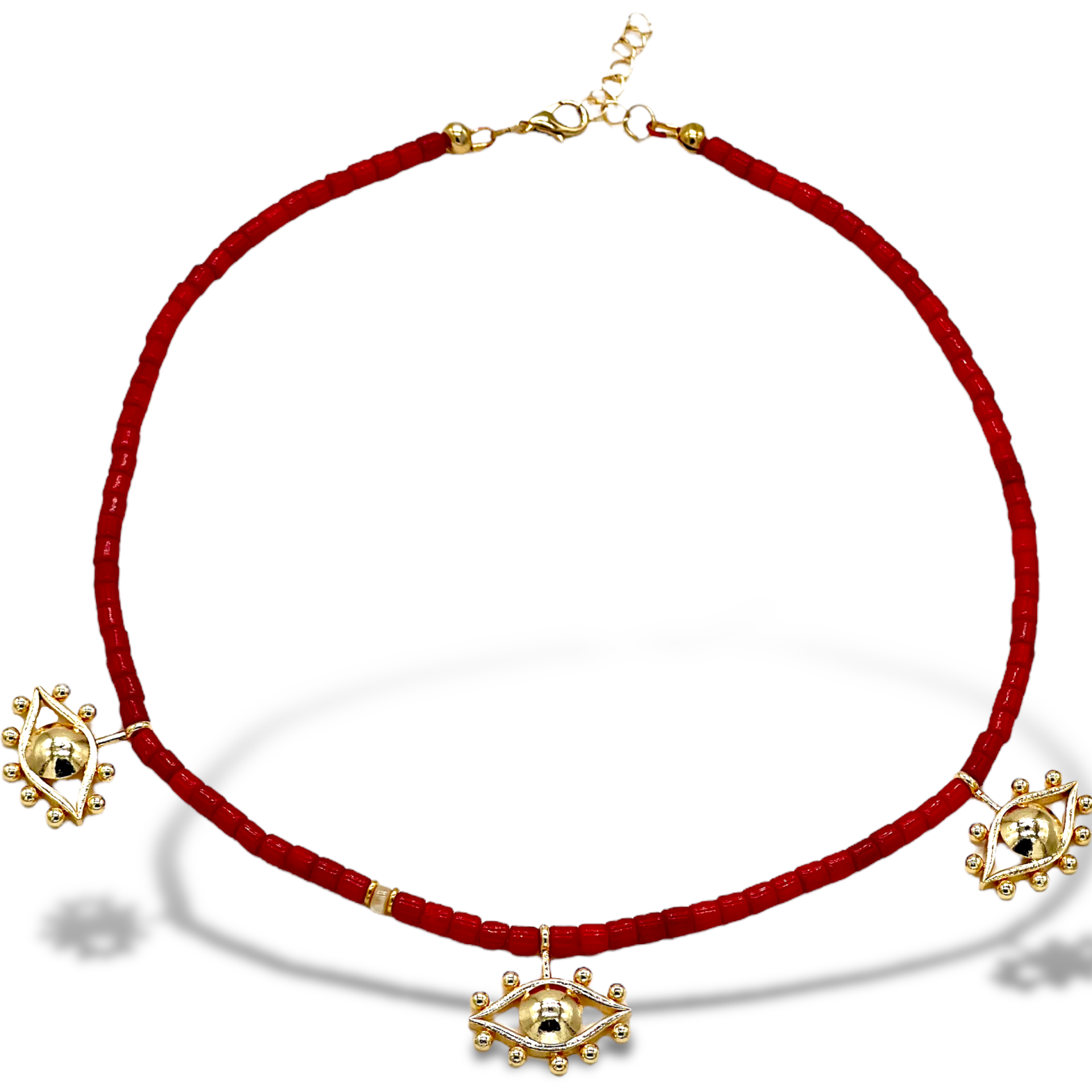 Gold Eye Mercan Kolye