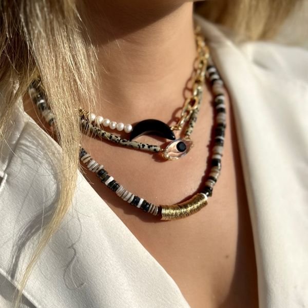 Jasper Kristal Göz Kolye