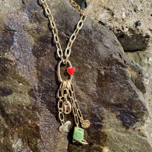 Rio Charm Kolye Kırmızı & Yeşil