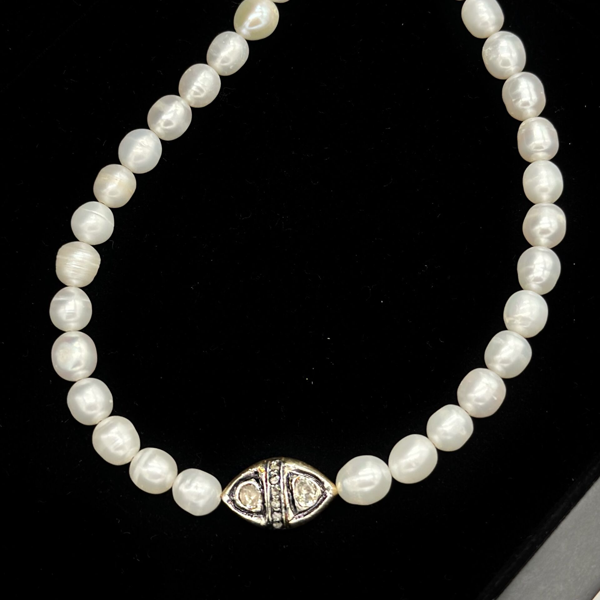 2'li Ham Elmas İnci Kolye