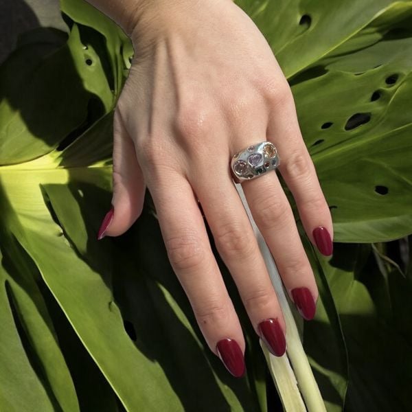 Renkli Taşlı Dalia Yüzük