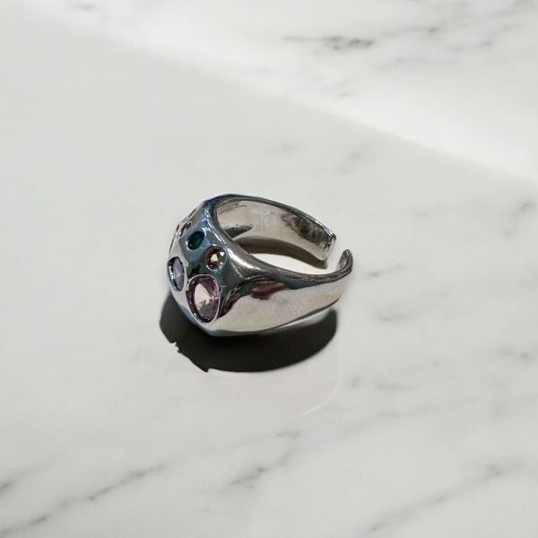 Renkli Taşlı Dalia Yüzük