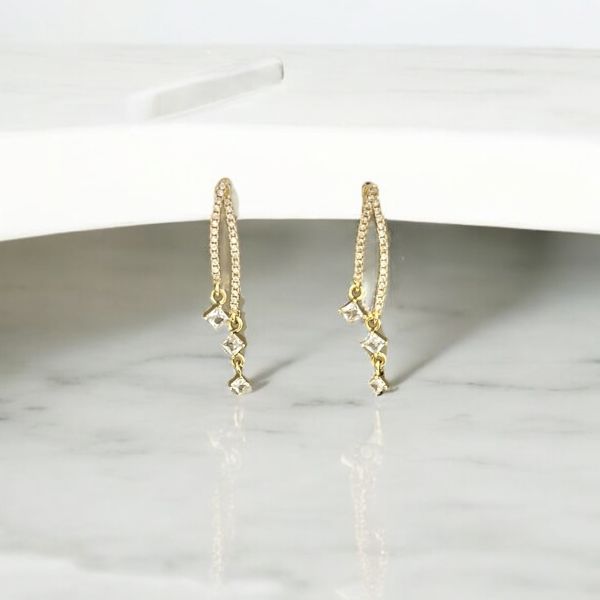 Sallantılı Minimal Küpe
