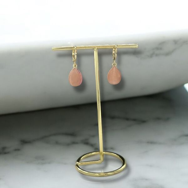 Pembe Kedi Gözü Küpe