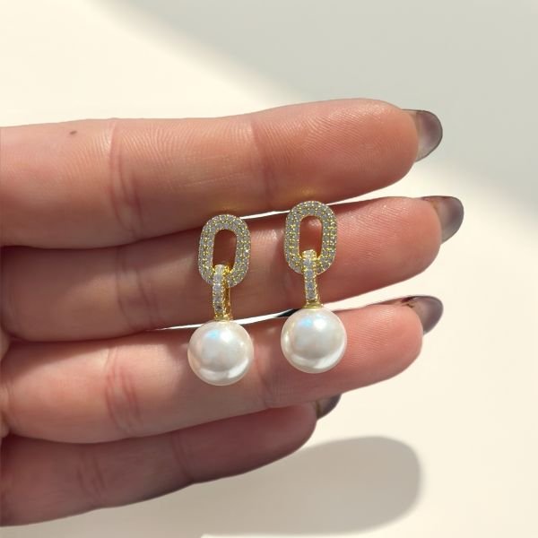İnci Chain Küpe