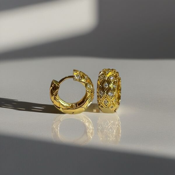 Kararmaz Hasır Desen Küpe