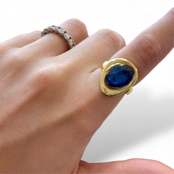 Swarovski Lacivert Yüzük